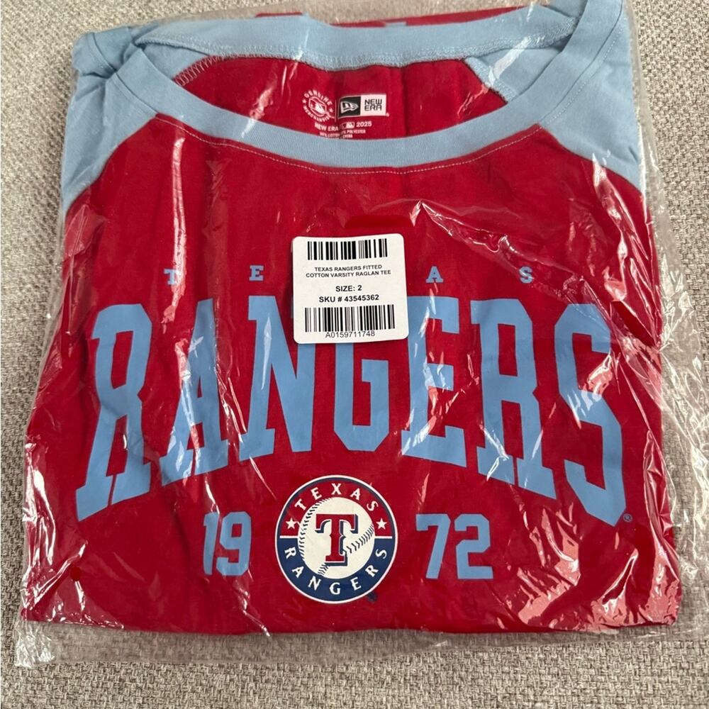 Torrid MLB Texas Rangers Cotton Varsity Ringer Tee - Picture 4 of 7